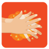 lather soap to wash hands