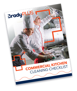 commercial kitchen cleaning checklist thumbnail - chefs cleaning the kitchen