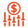 icon-adjusting pricing, adjustment panel with dollar sign on top