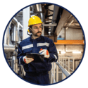 food processing plant processes - maintenance manager inspecting