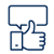 thumb up hand with call out - reinforce icon