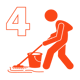 person mopping the floor icon