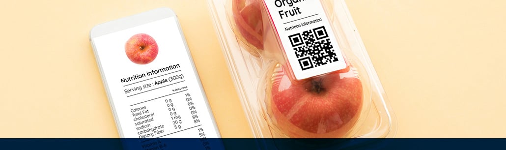 smart food packaging with QR code