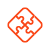 Solutions icon, perfectly fit puzzle pieces