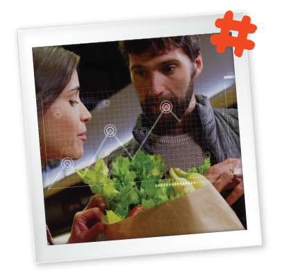 a shopper at the grocery store