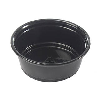 black portion cup