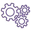 three gears working together - application icon