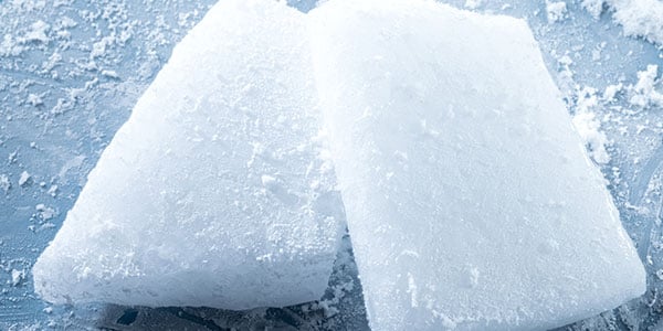 dry ice used in a cold packaging