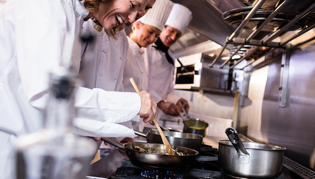separated areas for cooking for catering