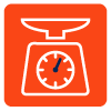 a scale icon for portioning