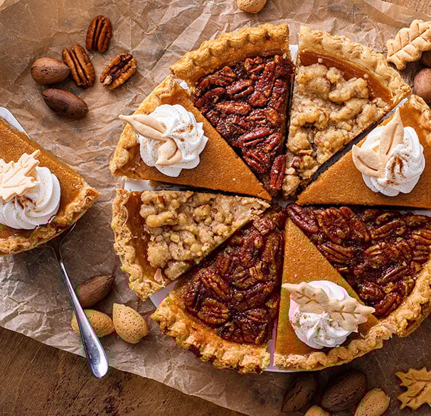 Holiday pies in catering