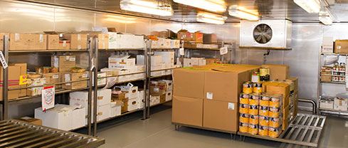 temperature-controlled restaurant kitchen freezer