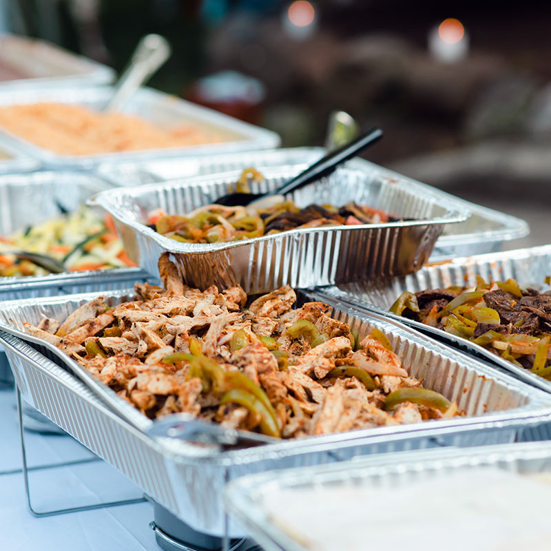 aluminum food container for catering