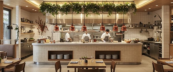 open kitchen for restaurant